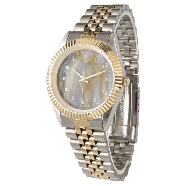 Montre Bois pétrifié ondulé (Incliné)