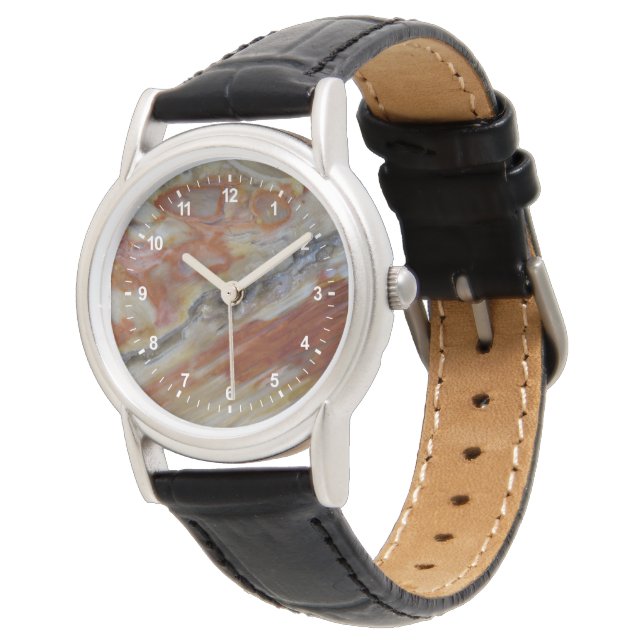 Montre Bois pétrifié strié (Incliné)