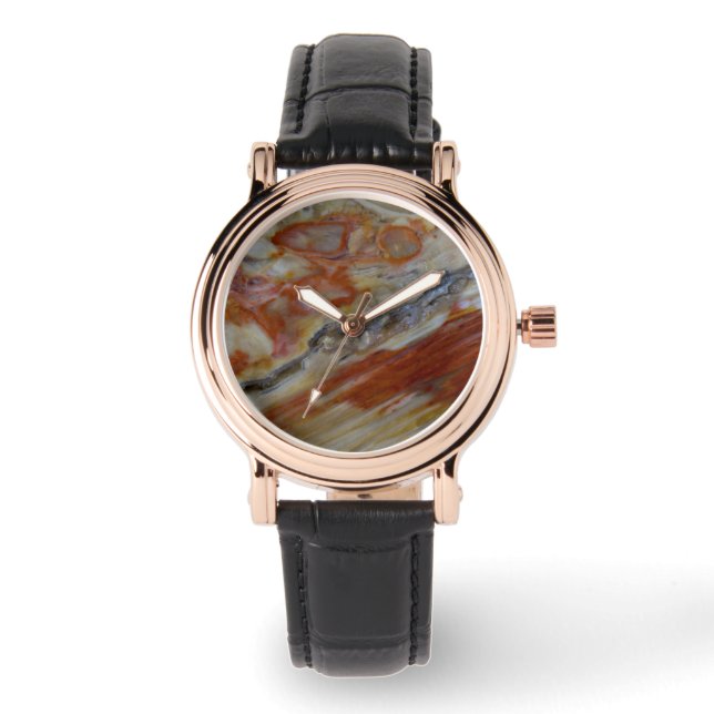 Montre Bois pétrifié strié (Recto)