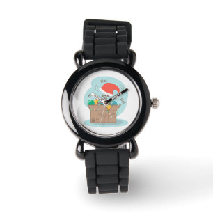 Montre Boite artisanale avec décoration de Noël et chapea