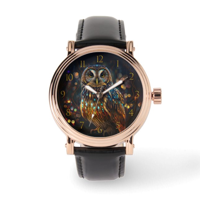 Montre Bokeh Owl De Lumière (Recto)