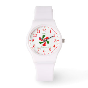 Montre Bonbons de menthe de Noël personnalisé