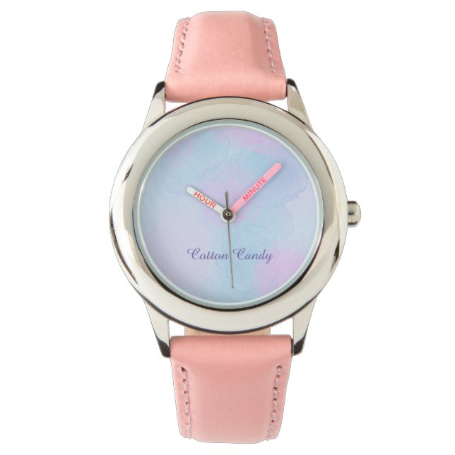 Montre Bonbons en coton doux avec texte changeant (devant)
