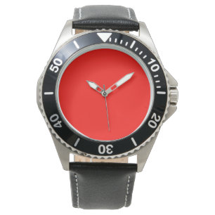Montre Bonbons Pomme rouge couleur solide   Classique   É