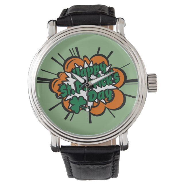 Montre Bonne Saint Patrick's Day (devant)