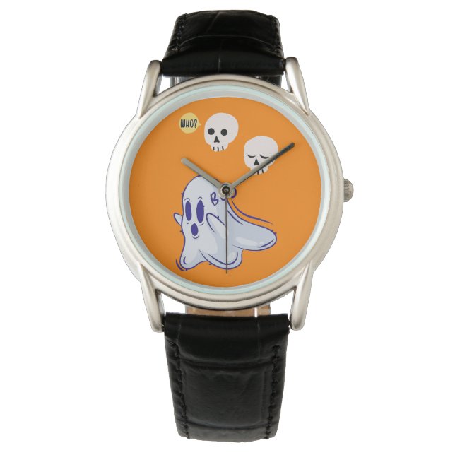 Montre Boo Ghost UK 31 Éffrayant USA Crâne Octobre Hallow (devant)