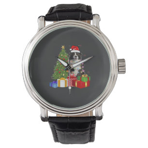 Montre Border Collie drôle arbre de Noël Joyeux Noël
