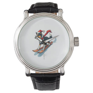 Montre Bordure Collie Snowboardeur chien