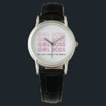 Montre Boss de fille rose moderne Meilleur cadeau de fill<br><div class="desc">Boss de fille rose moderne Meilleur cadeau de fille</div>