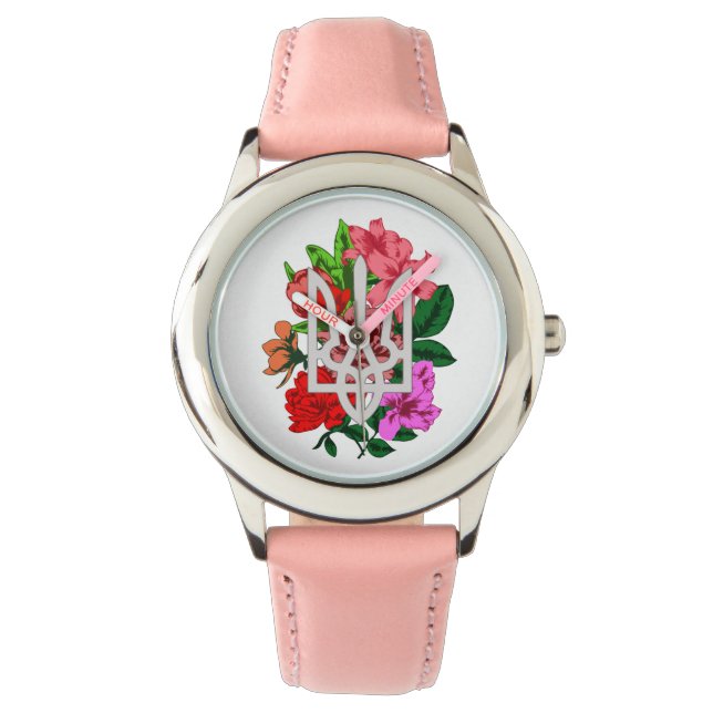 Montre Botanical still and Ukrainian trident tryzub (devant)