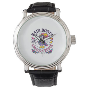 Montre Bottes de pluie Licorne et Chemise Commerciale Lic