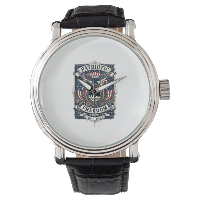 Montre Bouclier de bataille patriotique 1776 Sym (devant)