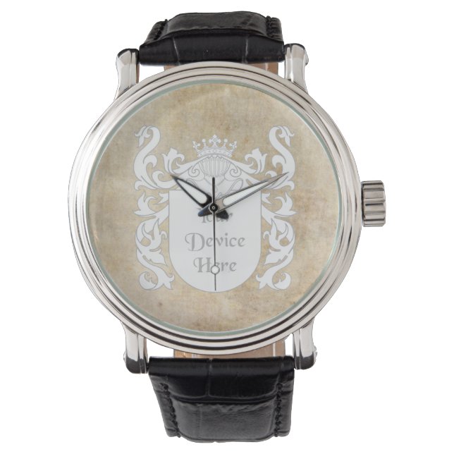 Montre Bouclier héraldique personnalisable (devant)