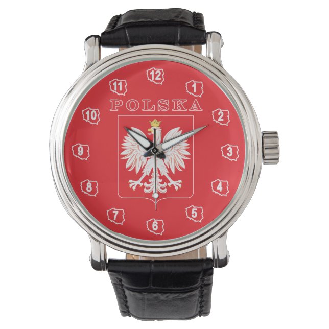 Montre Bouclier rouge de l'aigle polska (devant)