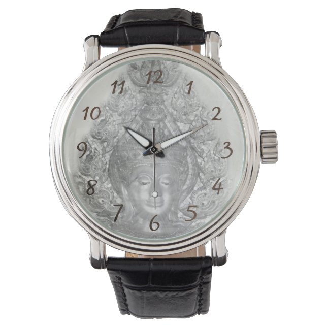 Montre bouddha d'argent (devant)