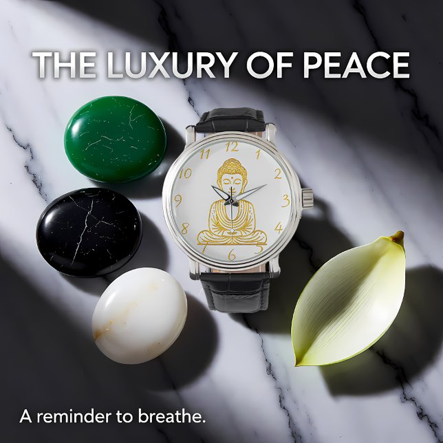 Montre Bouddha d'or en position pacifique (Créateur téléchargé)