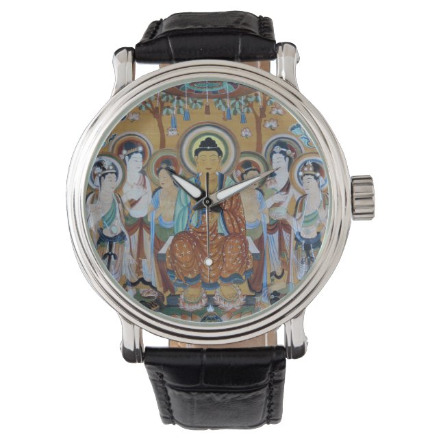 Montre Bouddha entouré de bodhisattva (devant)