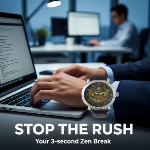 Montre Bouddha symbolique entouré d'éléments naturels