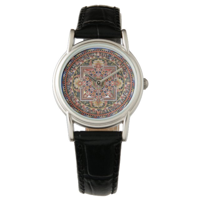 Montre Bouddhisme tantrique tibétain vintage Mandala (devant)