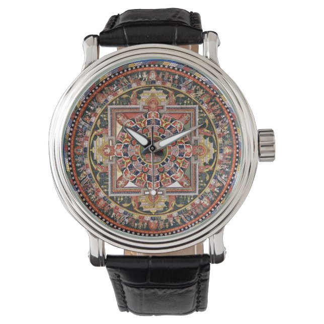 Montre Bouddhisme tantrique tibétain vintage Mandala (devant)