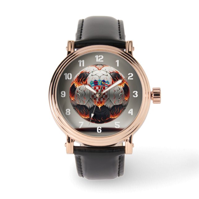 Montre Boule de football croate fière (Recto)