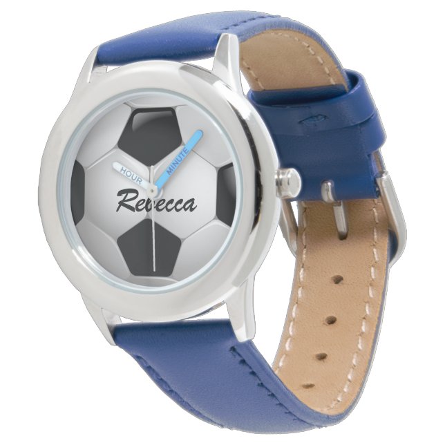 Montre Boule de football personnalisable (Incliné)