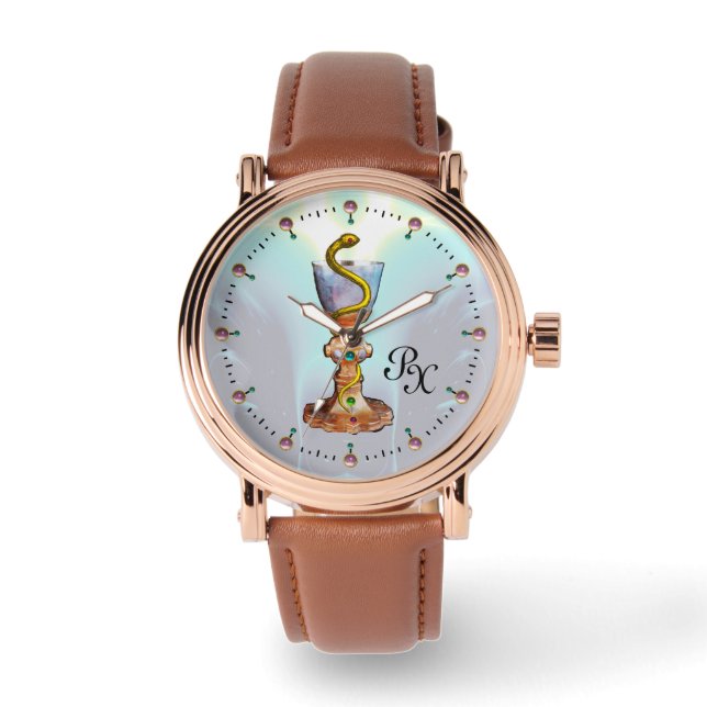 MONTRE BOULE D'HYGÉIE, MÉDECINE, MONOGRAMME DE PHARMACIE (Recto)