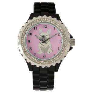 Montre Bouledogue Français crème