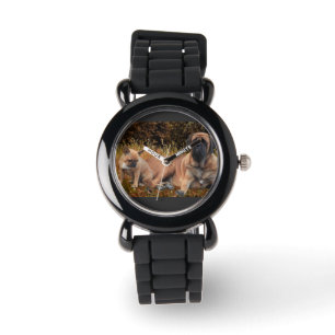 Montre Bouledogue français et Mastiff amis
