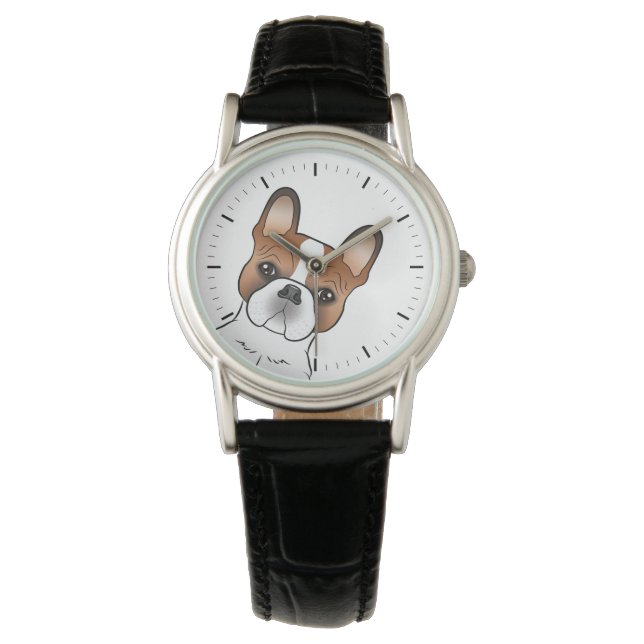Montre Bouledogue français pie rouge Frenchie Chien de de (devant)