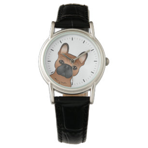 Montre Bouledogue français rouge / Frenchie mignon dessin