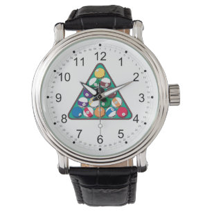 Montre Boules de billard en rack