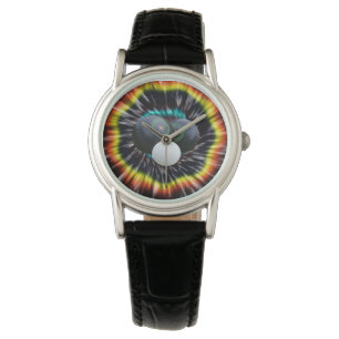 Montre Boules de pelouse Opal Noir Tie Dye