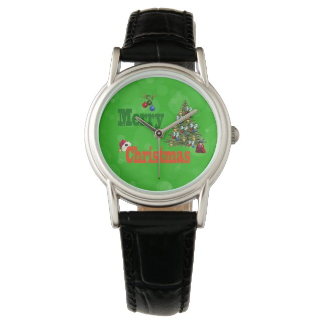 Montre Boules de pelouse style Noël, (devant)