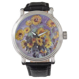 Montre Bouquet de tournesols de Claude Monet, Art Vintage