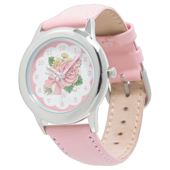 Montre Bouquet (rose) (Incliné)