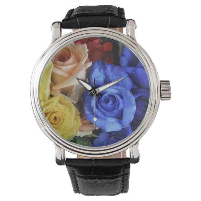 Montre Bouquets de roses fraîches assortis (devant)