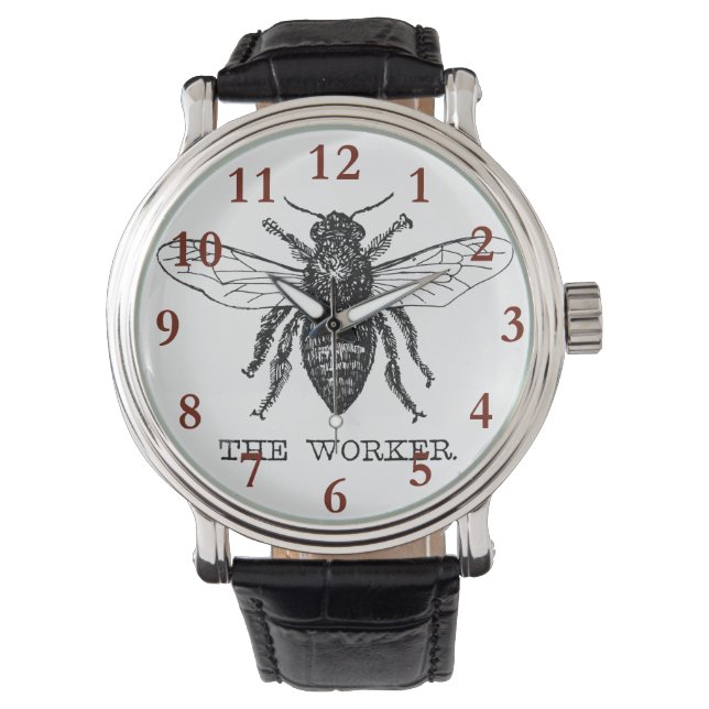Montre Bourdon noir ouvrier abeille miel (devant)