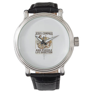 Montre Boussole Jésus et casse-tête Direction de vie Jésu