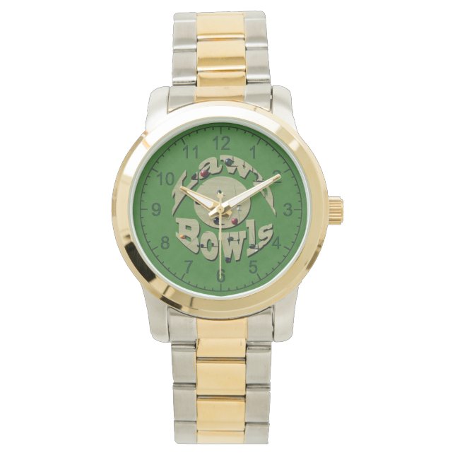 Montre Bowles de pelouse Denim vertes, Wristwatch Mens (devant)