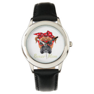 Montre Boxer Maman Amoureux de les chiens Animaux Amoureu