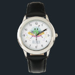 Montre Boys mignon Green Space Alien Cartoon Enfants Watc<br><div class="desc">Cette montre pour enfants mignonne et moderne présente un dessin unique alien d'espace vert dans un OVNI et peut être personnalisée avec votre nom de garçon. Avec des chiffres clairs et faciles à lire, cette "première" montre est idéale pour les enfants ou les tout-petits qui commencent à apprendre l'heure. Le...</div>