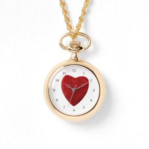 Montre-bracelet à coeur doré