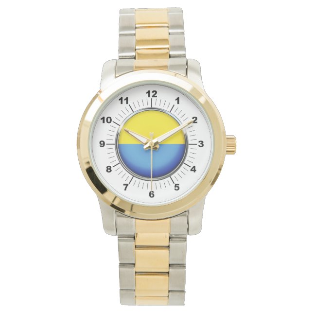 Montre bracelet à deux tons surdimensionnée pour l (devant)