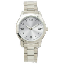 Montre Bracelet Argent Dégradé Argenté Oversize