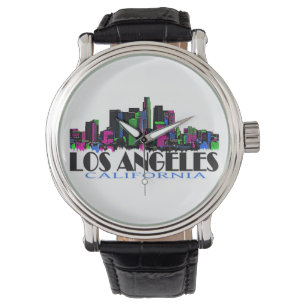 Montre-bracelet au néon d'horizon de Los Angeles