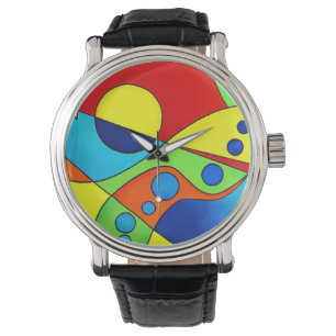 Montre-bracelet audacieuse et abstraite