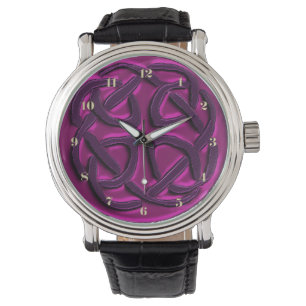 Montre-bracelet celtique métallique de noeud de