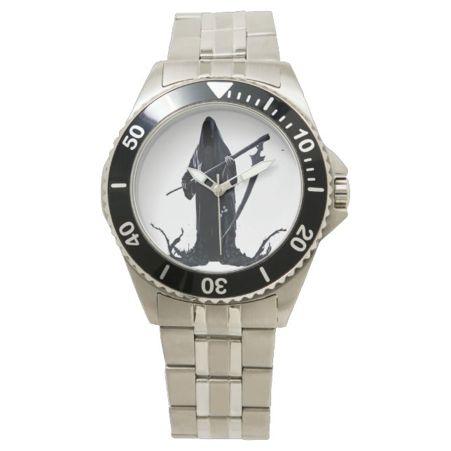 Montre Bracelet citrouille en acier inoxydable Halloween (devant)