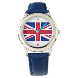 Montre-bracelet colorée d'Union Jack